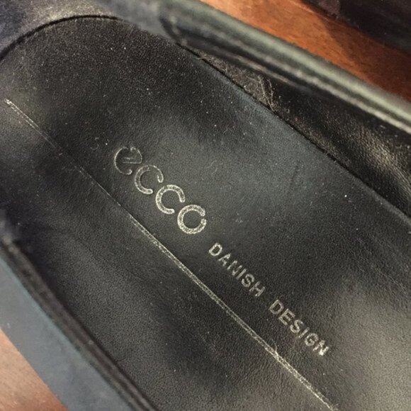 ECCO LEATHER FLAT SHOES SIZE 10 - Picture 6 of 8